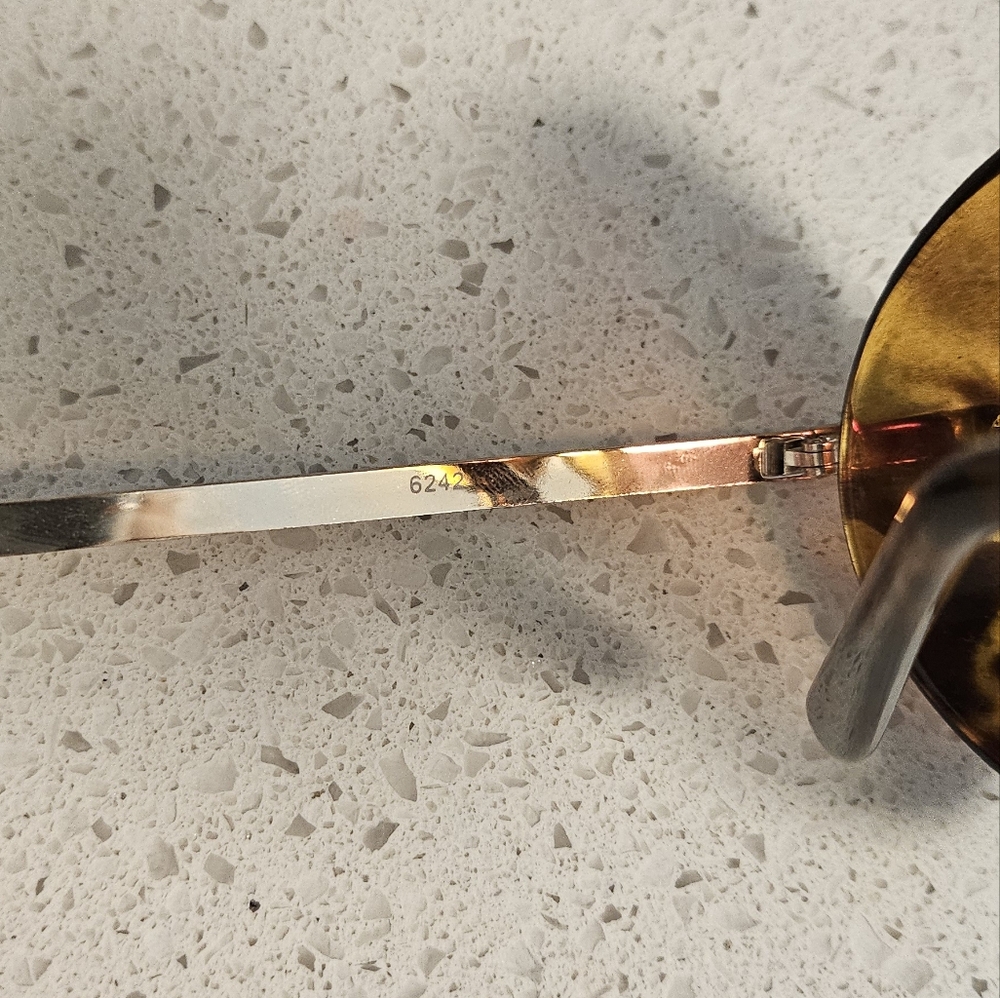 Retro Double Rim Visor Round Tortoise Shell Sunglasses - Picture 7 of 9